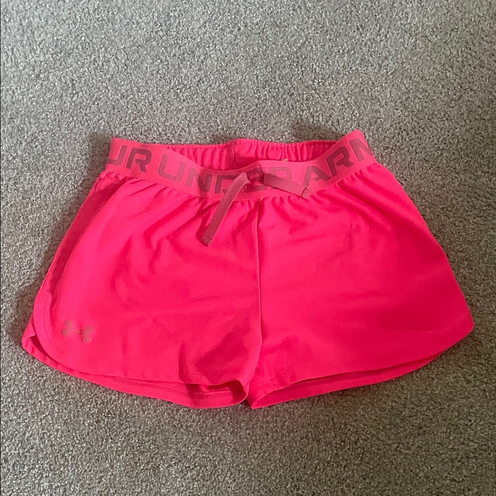 Under Armour Women's Neon Pink Athletic Shorts